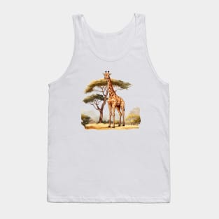 Watercolor Giraffe Tank Top